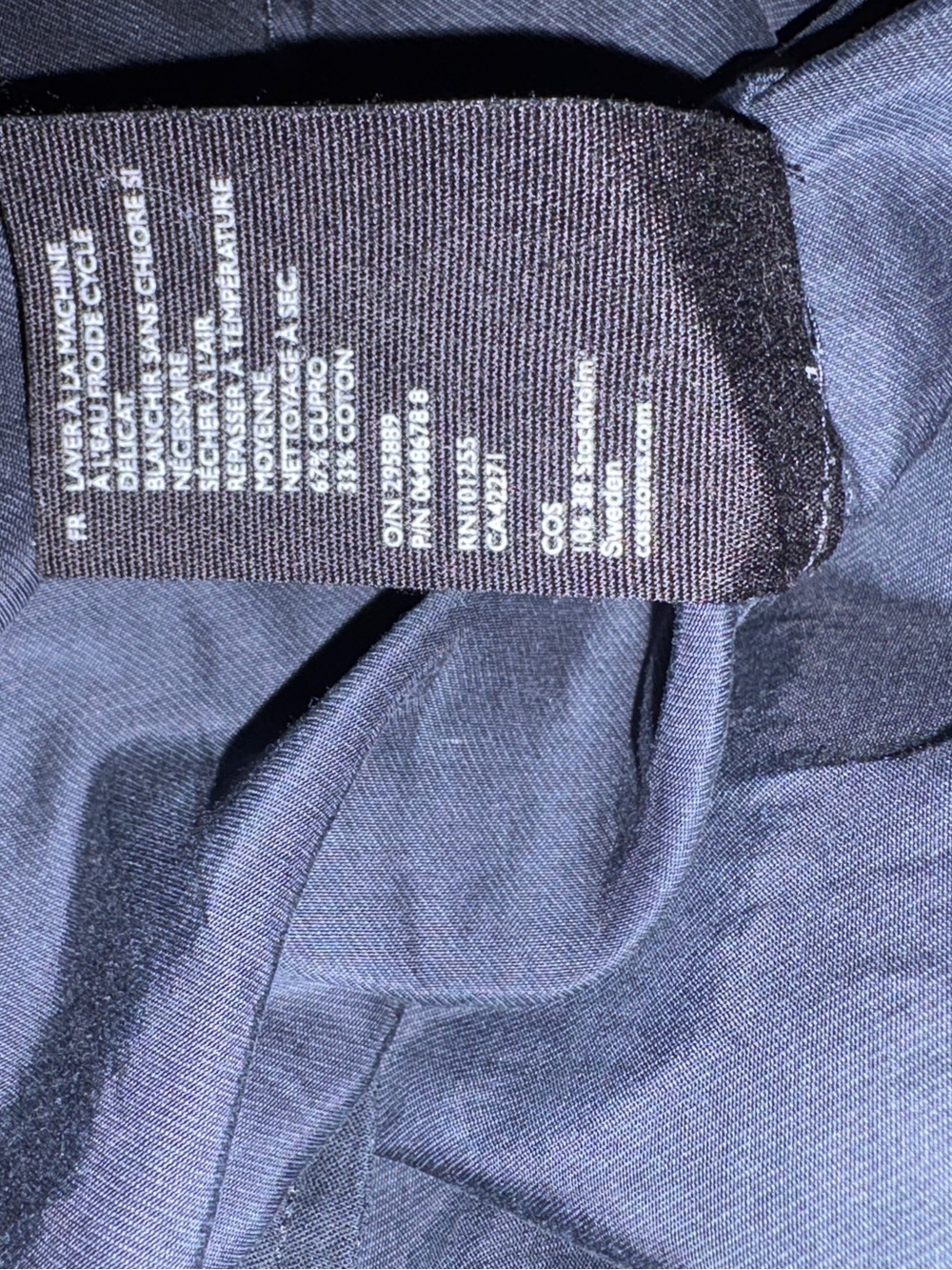 COS Cupro/Cotton Classic Navy Elastic-Waist Skirt - Women - Picture 9 of 11